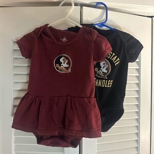 🌸2 for $60🌸 Florida State Seminoles Baby Bundle | Dress + Bodysuit | 9-12M